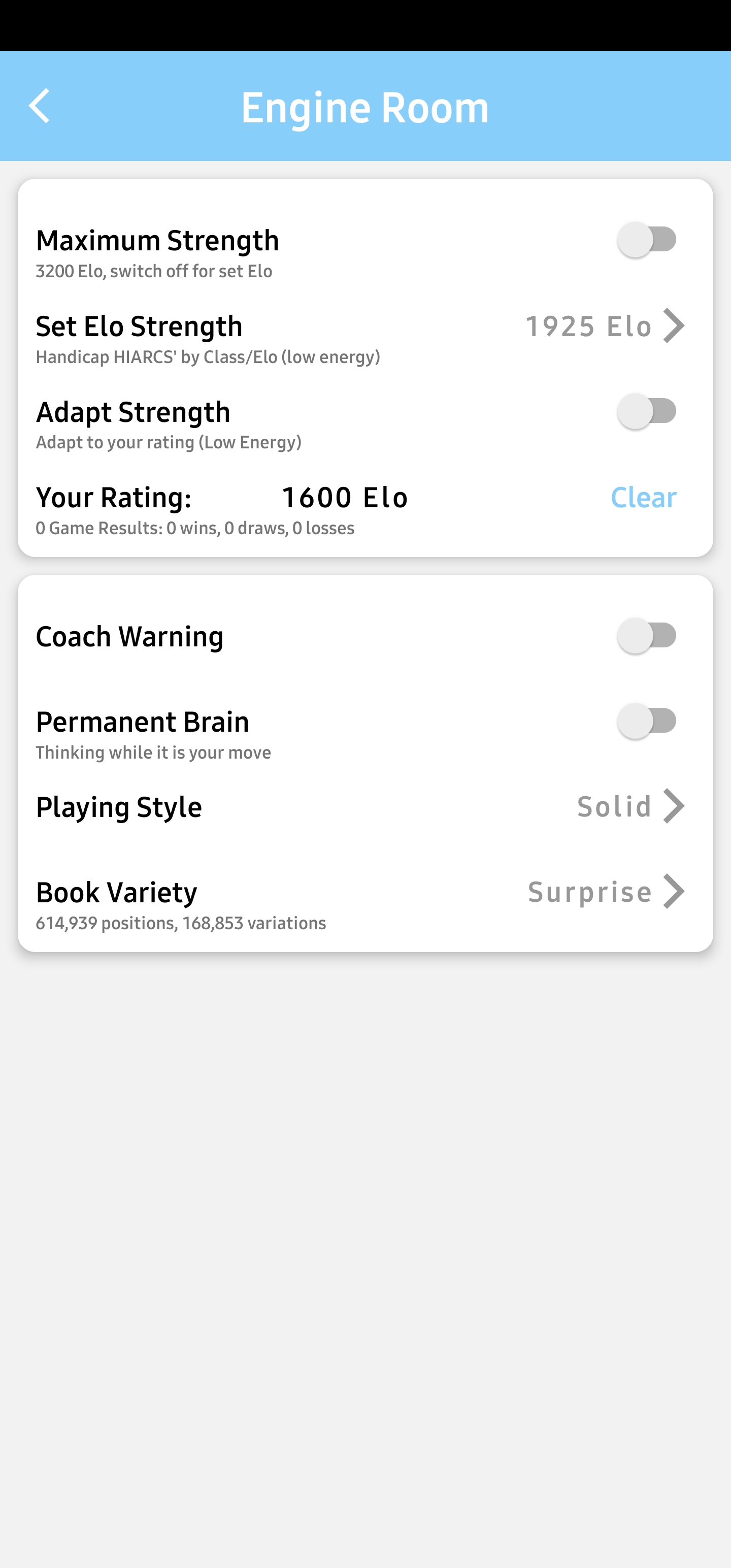 Hiarcs Chess for Android Phone Screenshot