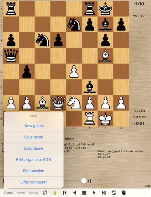 HIARCS Chess for iPad: Help